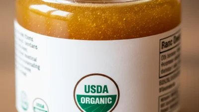 USDA Organic seal, symbolizing a commitment to sustainable and chemical-free farming practices
